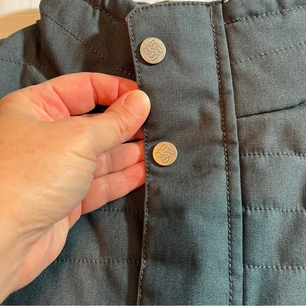 Columbia Men's Small Rust and Blue Puffer Vest Preppy Transitional Outdoor